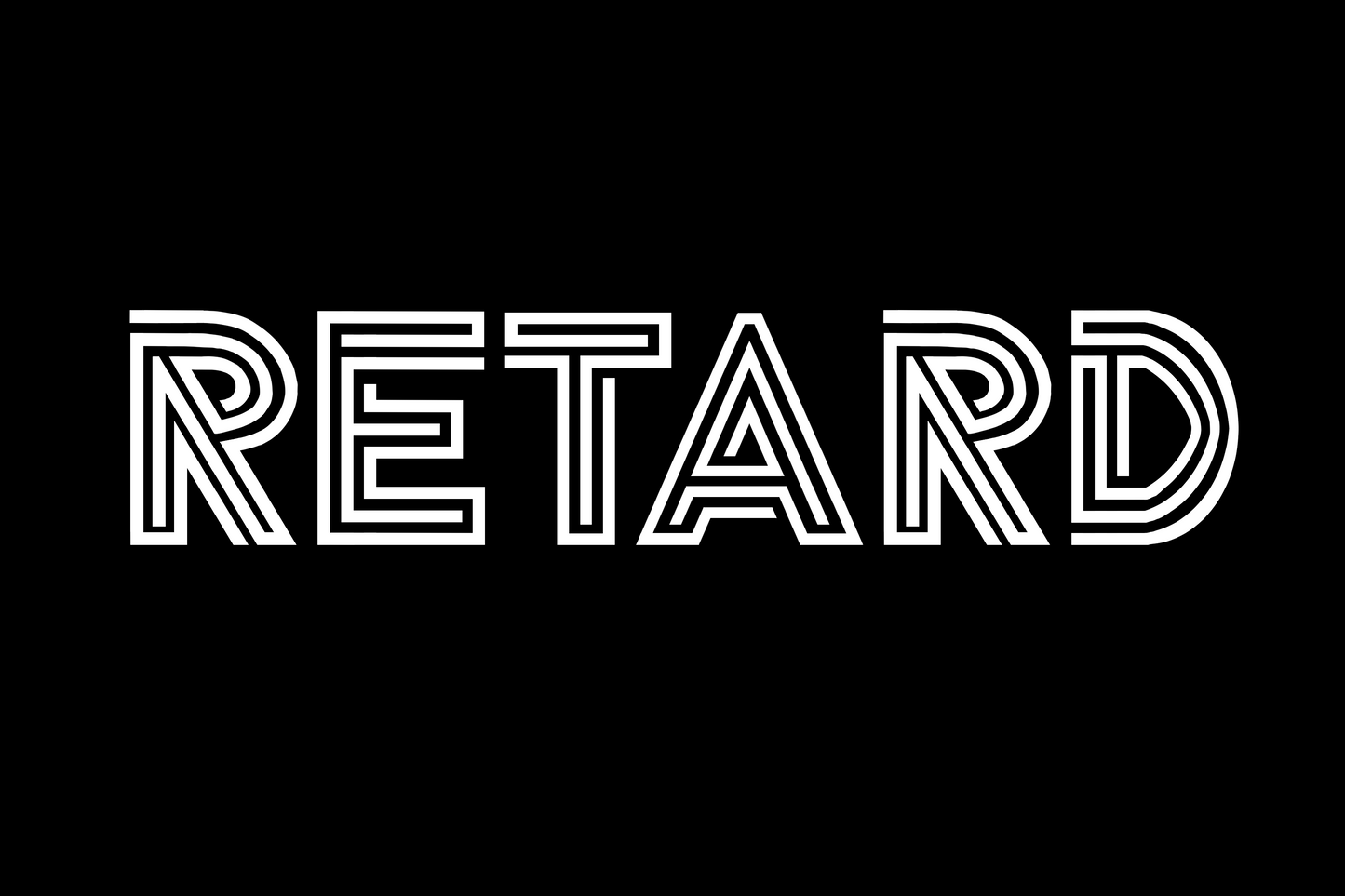 "RETARD" License Plate Frame